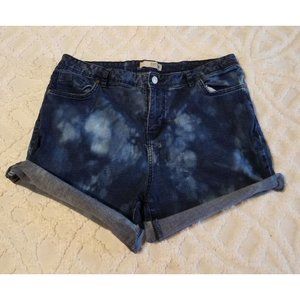 Custom Reverse Tie-Dye Denim Cut offs shorts Route 66 Sz 32